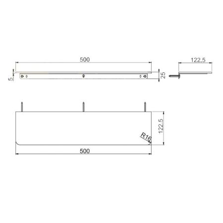 FIMA|Carlo Frattini SWITCH Полка 300 мм., черный мрамор