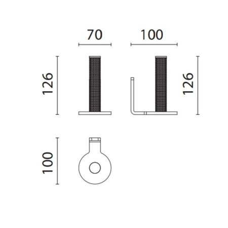 OASIS DEFILE Держатель запасного рулона туалетной бумаги, настенный, цвет золото, артикул 0AGD010OR