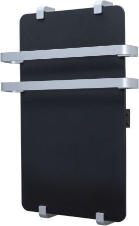 Полотенцесушитель электрический Allen Brau Infinity 100x44 с рейлингом 2.0 и креплением, серебро браш, артикул 00325623