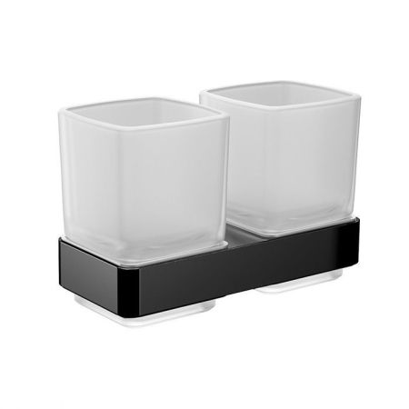 Emco Loft Стакан подвесной, двойной, хрустальное стекло сатинированное, цвет черный, артикул 0525 133 00