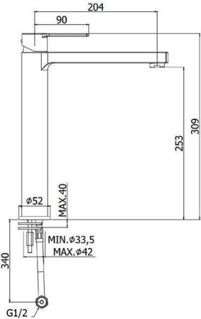 Смеситель для раковины Paffoni West WS074CR, артикул WS074CR