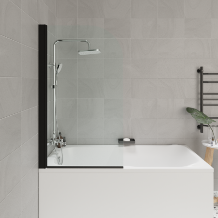 Шторка F04B для ванной, распашная PARLY (130x75)