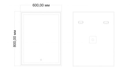 Зеркало с подсветкой ART&MAX ZOE AM-Zoe-600-800-DS-F, артикул AM-Zoe-600-800-DS-F