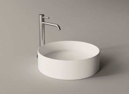 Alice Hide, накладная круглая раковина Ø40х12h см, цвет белый глянцевый, артикул 31140101