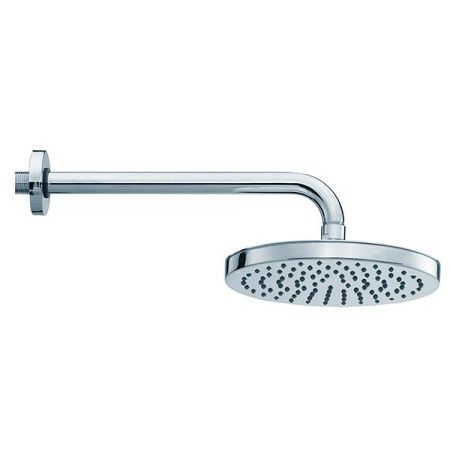 Верхний душ, Bossini, ELIOS, тип установки-настенный, размер душевого диска, мм-250*250, форма-круглая, количество режимов-1, тип струи-дождь (Rain), держатель-в комплекте, размер держателя, мм-300, цвет-хром, артикул H19412G.030