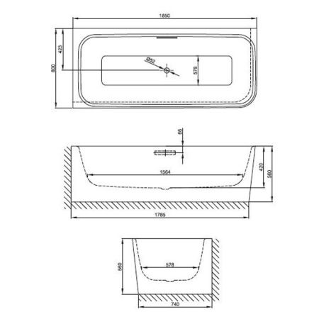BETTE Слив-перелив для ванны BetteArt, цвет хром, артикул B614-901 cr