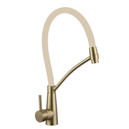 Смеситель для кухни с гибким изливом Fmark FS8255C-12, матовое золото