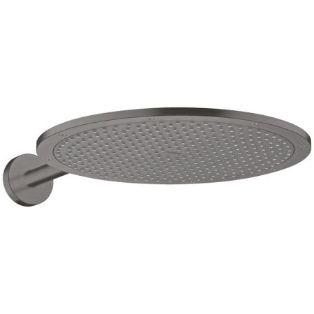 AX  Верхний душ, Ø 350мм, 1jet, с  держателем 390мм, настенный монтаж, ½’, цвет: Шлифованный черный хром, артикул 26034340