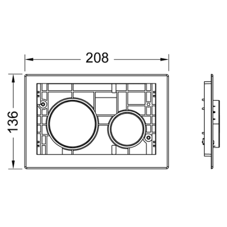 Клавиши TECEloop, хром матовый, артикул 9240665