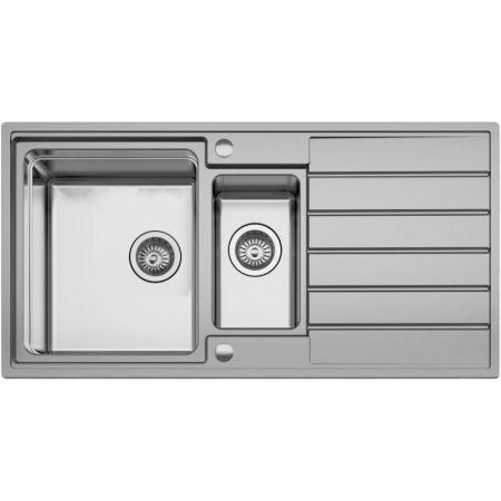 Мойка Seaman Eco Roma SMR-9750B, два отверстия (Ø35мм), комплектация с вентиль-автоматом