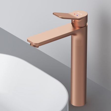 F85A92044 X-Joy, смеситель д/умывальника высокий, роз. золото, артикул F85A92044