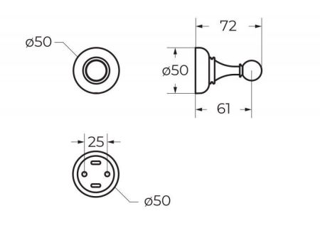 Крючок CEZARES APHRODITE-HK2, артикул APHRODITE-HK2-03/24