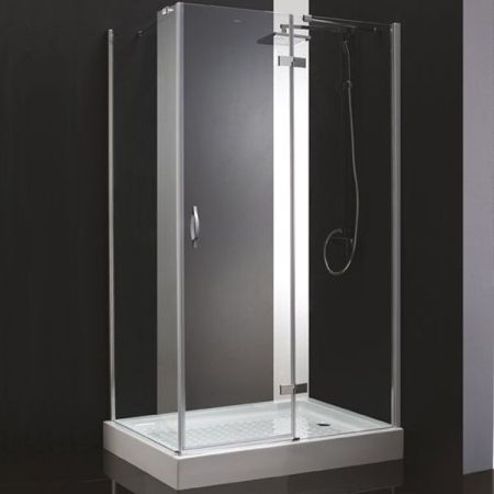 Душевой уголок Cezares Bergamo AH-1 120x100 L профиль Хром стекло прозрачное, артикул BERGAMO-W-AH-1-120/100-C-Cr-L