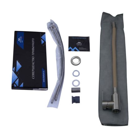 Смеситель для кухни с гибким изливом FASHUN A54101-15, сатин/бежевый