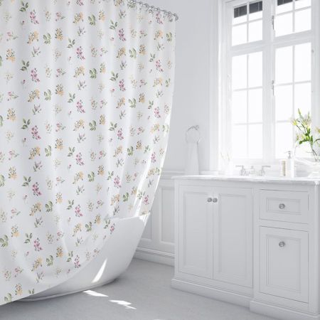 Штора для ванной комнаты FIXSEN DESIGN FX-1507, белый/цветной, артикул FX-1507