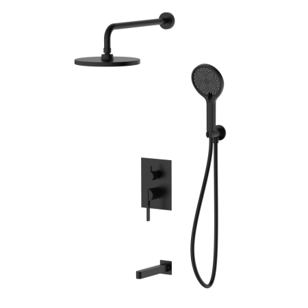 Душевая система для ванны и душа DQ Bonn встраиваемая с изливом черный (DA1705605), артикул DA1705605
