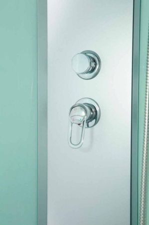 Душевая кабина Erlit Comfort ER3509TPF 90x90 с гидромассажем задняя стенка Белая стекло матовое