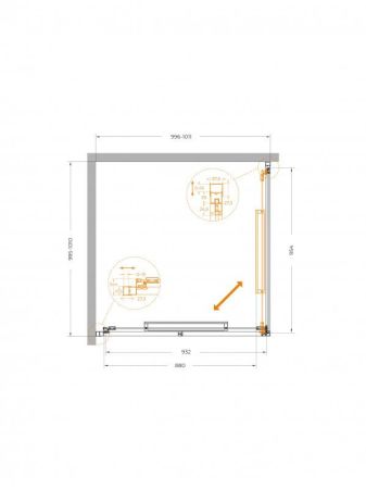 LUX-A-FS-1-90-C-CR Душевой уголок, артикул LUX-A-FS-1-90-C-CR