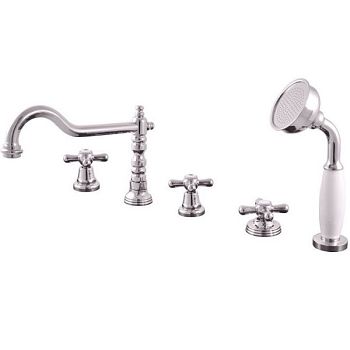 Смеситель для ванны на 5 отверстий, переключатель керамический