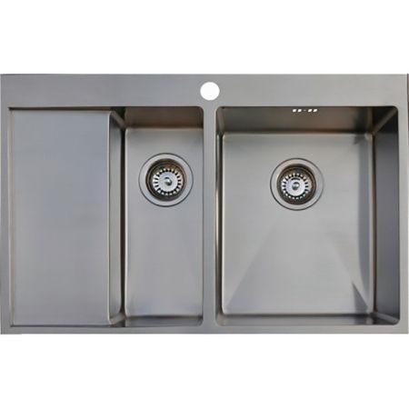 Мойка Seaman Eco Marino SMB-7851DLS, два отверстия (Ø35мм), комплектация с вентиль-автоматом, артикул SMB-7851DLS.B