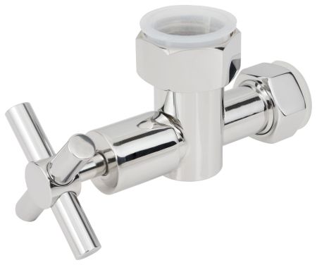 Вентиль запорный (крестовой) G 1" НГ х G 3/4" НГ (Без покрытия)