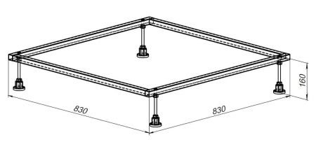 Каркас для поддона Allen Brau 90х90 8.00001, артикул 8.00001