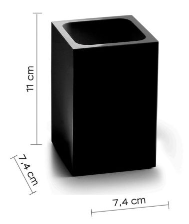 Gedy Sofia, настольный стакан, цвет черный матовый, артикул SF98(14)
