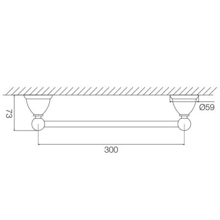 FIMA|Carlo Frattini Style Полотенцедержатель 300 мм., цвет хром, артикул F6040/30CR