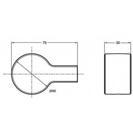 Держатель крючок JACOB DELAFON SINGULIER 15209D-CP (металл, хром, на стену) ССП, шт, артикул 15209D-CP