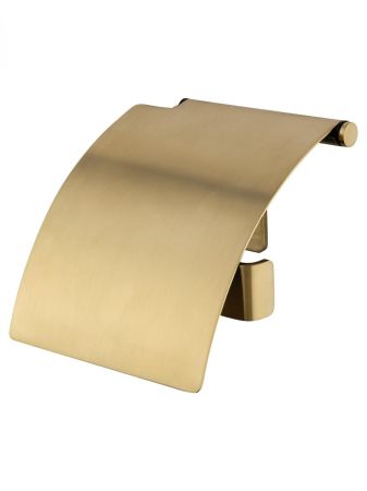 Держатель для туалетной бумаги с крышкой WONZON & WOGHAND LOTTE, Брашированное золото (WW-8326-BG), артикул WW-8326-BG