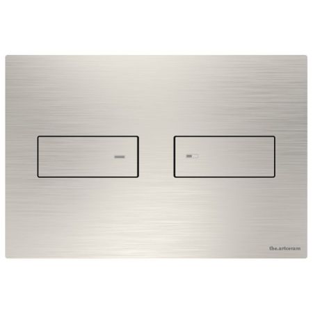 Клавиша смыва, Artceram, Inox 711, для унитаза, ширина, мм-245, глубина, мм-5,5, высота, мм-165, тип смыва-двойной, тип управления-механический, кнопки-прямоугольные, материал-нержавеющая сталь, цвет-Steel, артикул 711.000.BS