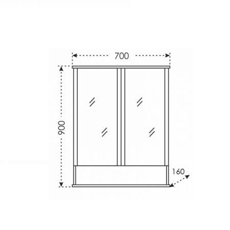 Зеркальный шкаф "Вегас 70"