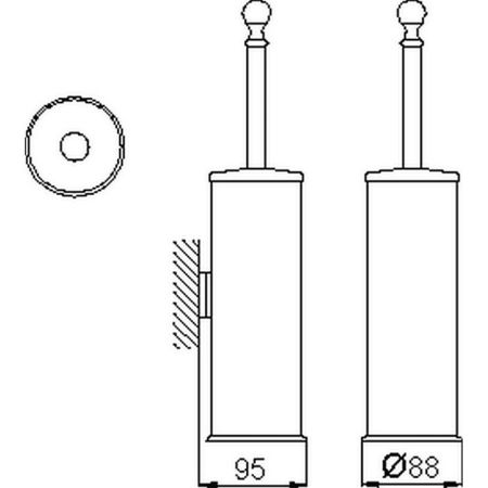 HUBER Croisette Ерш подвесной, цвет золото, артикул 4038.01H.DO