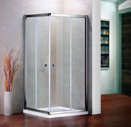 Душевой уголок Cezares Pratico A-2 100x100 профиль Хром стекло прозрачное