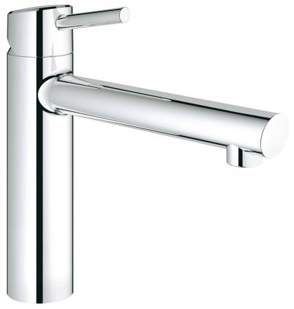 Смеситель для кухни GROHE Concetto со средним изливом для монтажа перед окном, хром (31210001), артикул 31210001
