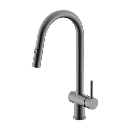 Смеситель для кухни с выдвижным изливом Splenka S204.49.09, графит