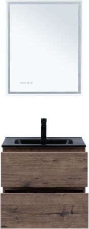 Тумба под раковину Aquanet Алвита New 60 2 ящика, дуб веллингтон табак, артикул 00334184