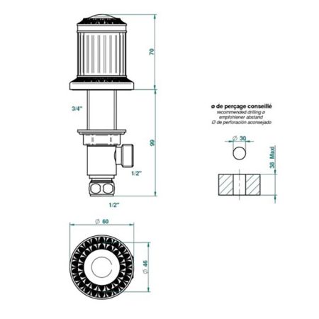 THG MALMAISON METAL Вентиль смесителя для раковины, цвет Soft matt gold, артикул U93-F31-35