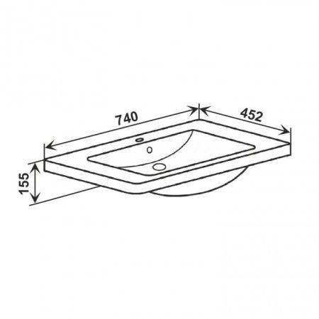 Умывальник Runo мебельный SoloGrande Omega 75 (УТ000001838), артикул УТ000001838