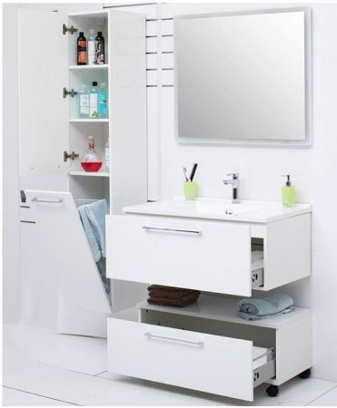 Шкаф-пенал De Aqua Тока 1БК 35 L белый