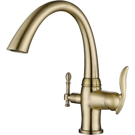 Смеситель для кухни ZorG Sanitary ZR 340 YF BR Бронза