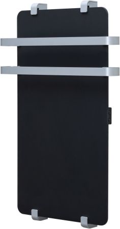 Полотенцесушитель электрический Allen Brau Infinity 80x44 с рейлингом 2.0 и креплением, серебро браш, артикул 00325622