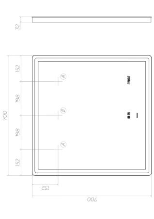 Зеркало VIGO Geometry Luxe z.GEO.70.Luxe, 70 см, артикул z.GEO.70.Luxe