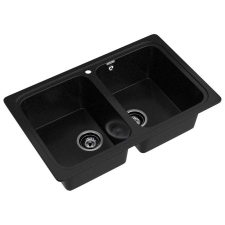Кухонная мойка GranFest STANDART 780K, черный, артикул S-780K черный