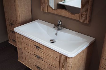 Раковина Florentina Аллегро 80 см 10.020.00800.001, белая, артикул 10.020.00800.001