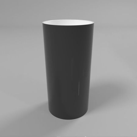 Умывальник WHITECROSS Altar D=43 (черный/белый глянец) иск. камень, артикул 0737.043043.10100