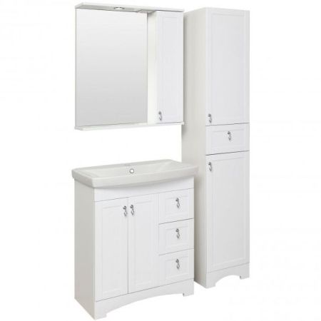 Шкаф пенал Runo Мерида 35 4620750028718 Белый, артикул 4620750028718