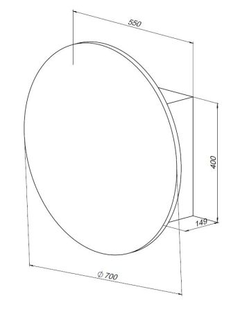Зеркальный шкаф Aquanet Оптима 70 белый, с LED подсветкой, артикул 00344785