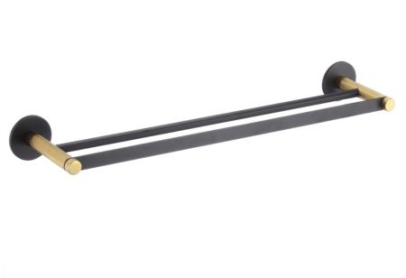 Полотенцедержатель Savol S-002148HB, черный/золото, артикул S-002148HB