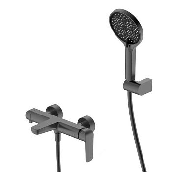 Смеситель для ванны с душем DQ Düsseldorf короткий излив графит (DA1723206)
